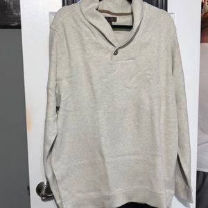 Men’s beige sweater with button NWT